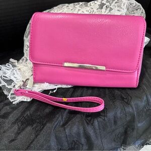 Kim Rogers Vibrant Pink Wristlet Clutch